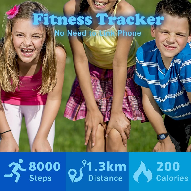 A ALPS Kids Watches for Girls Boys Digital Sport Watch with Step Counter Pedometer Vibration Alarm Clock, No App Waterproof Fitness Tracker Kids Watch Boys Girls Teens Students Ages 5-16 - Image 2